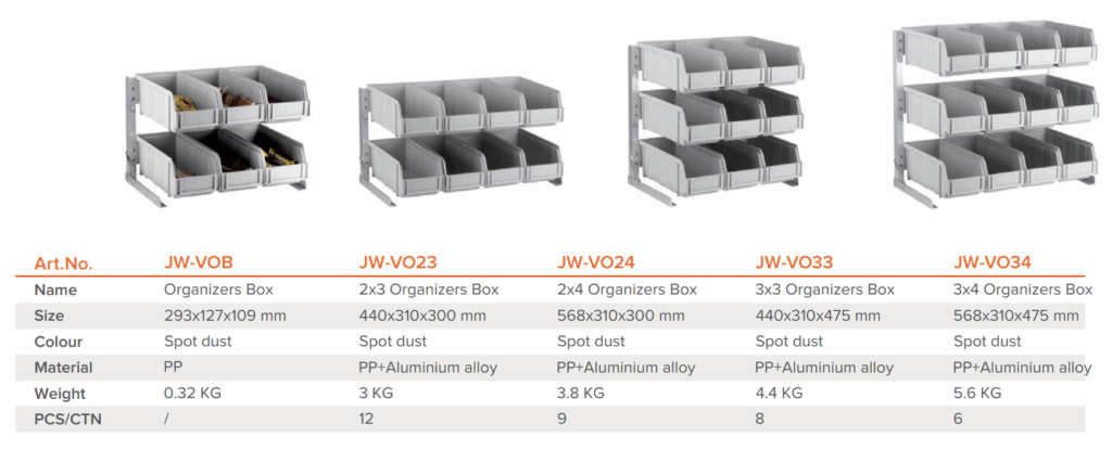JW-VOB Jiwins-Organizer Box, Gray_Description